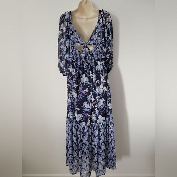 Taylor Chiffon Floral Print Maxi Dress NWOT - Picture 6 of 8